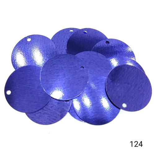 Plastik Pul Kod 10 20 mm Küçük Delikli  Renk Kodu 124 Metalik Mor