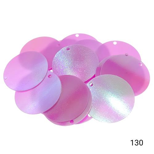 Plastik Pul Kod 10 20 mm Küçük Delikli  Renk Kodu 130 Janjanlı Pembe