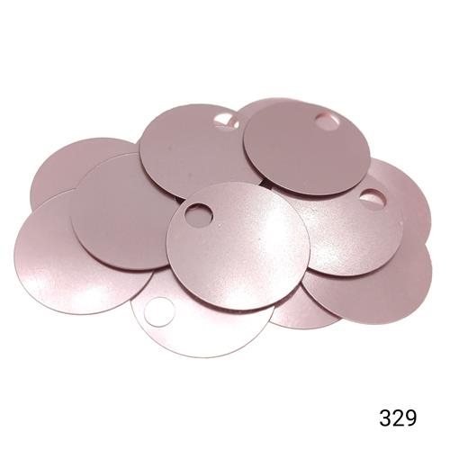 Plastik Pul Kod 10C 20 mm Çanta Pulu  Renk Kodu 329 Pastel Pembe