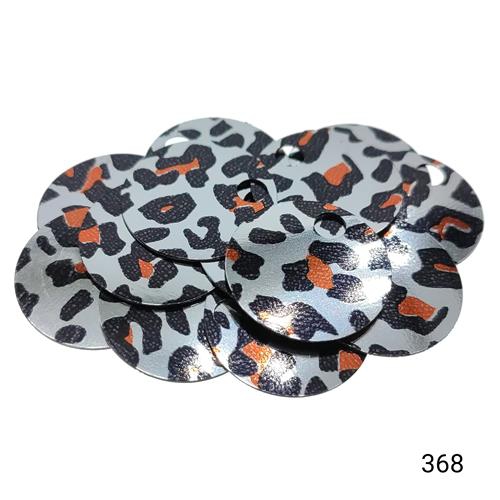 Plastik Pul Kod 10C 20 mm Çanta Pulu  Renk Kodu 368 Leopar Gümüş