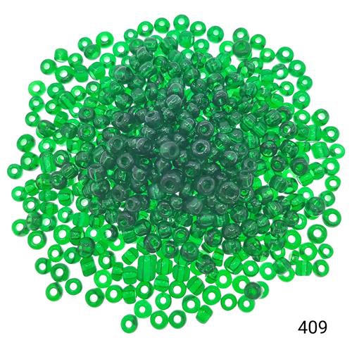 Cam Boncuk 06 mm Renk Kodu 409 Şeffaf Zümrüt Yeşili
