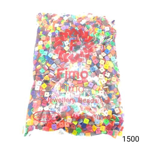 Fimo 4 mm Kare  Renk 1500 Karışık