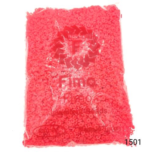 Fimo 4 mm Yuvarlak  Renk 1501 Fosforlu Pembe