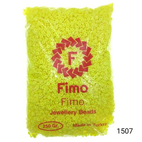 Fimo 4 mm Yuvarlak  Renk 1507 Fosforlu Sarı