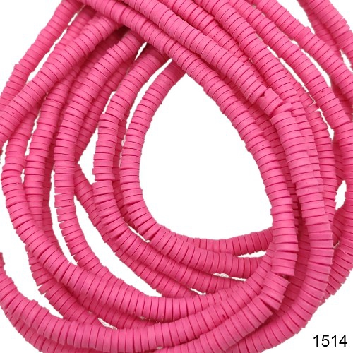 Fimo 4 mm Yuvarlak  Renk 1514 Koyu Pembe