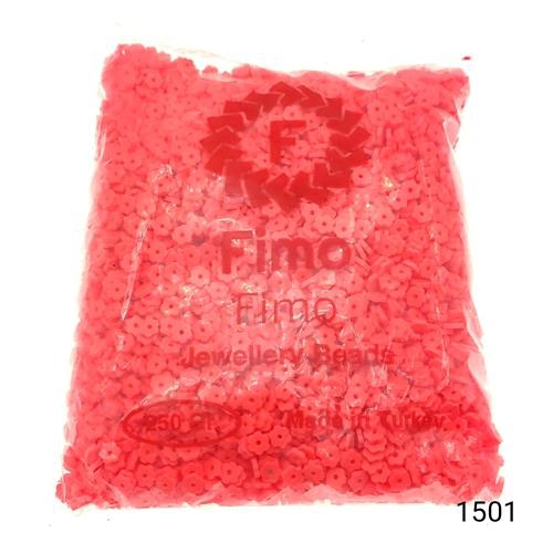 Fimo 6 mm Papatya  Renk 1501 Fosforlu Pembe