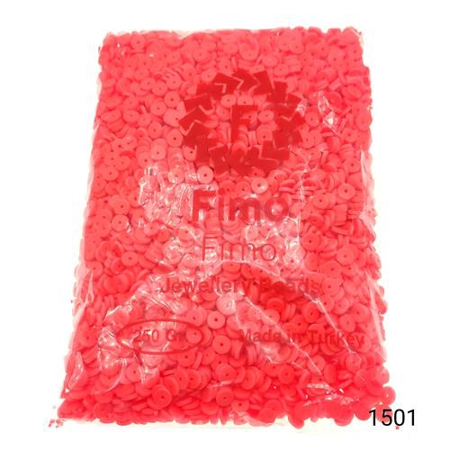 Fimo 6 mm Yuvarlak  Renk 1501 Fosforlu Pembe