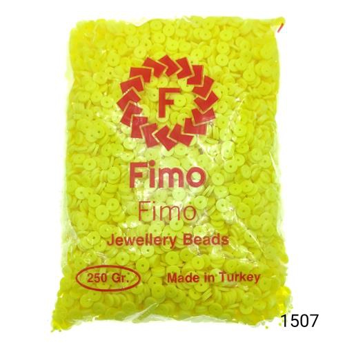 Fimo 6 mm Yuvarlak  Renk 1507 Fosforlu Sarı