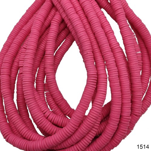 Fimo 6 mm Yuvarlak  Renk 1514 Koyu Pembe