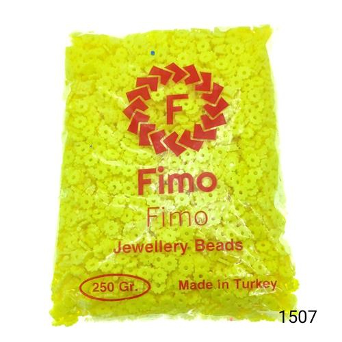 Fimo 7 mm Çark  Renk 1507 Fosforlu Sarı