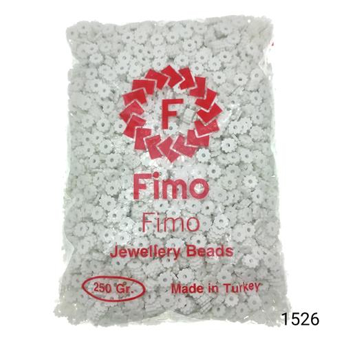 Fimo 7 mm Çark  Renk 1526 Beyaz