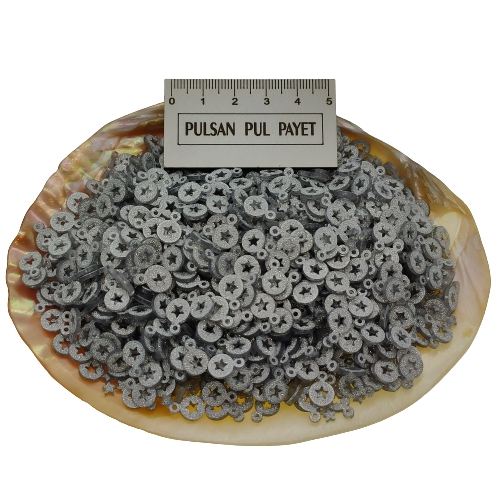 Pleksi Pul Model 274 7x10 mm Renk 378 Simli Gümüş