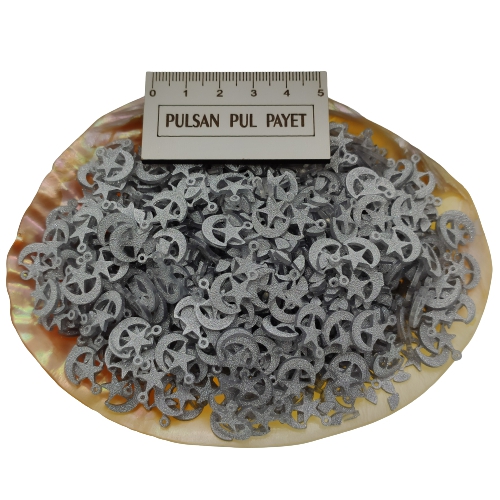 Pleksi Pul Model 298 10x15 mm Renk 378 Simli Gümüş