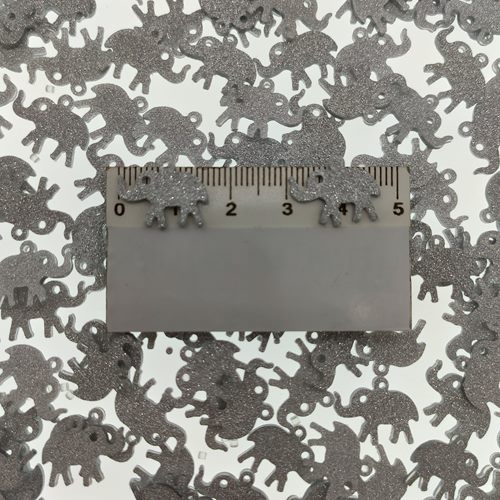 Pleksi Pul Model 358 16x13 mm Renk 378 Simli Gümüş