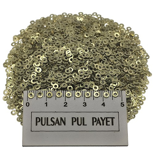 Metal Pirinç Pul Model 201 3x3 mm Altın