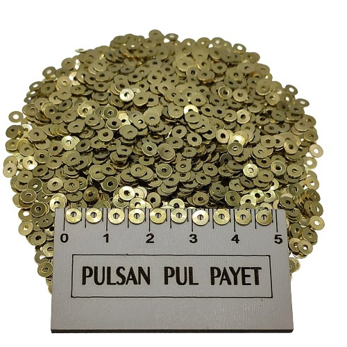 Metal Pirinç Pul Model 202 4x4 mm Altın