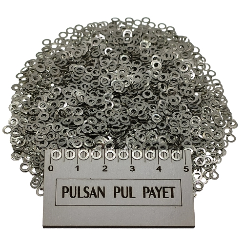 Metal Pirinç Pul Model 203 4x4 mm Nikel