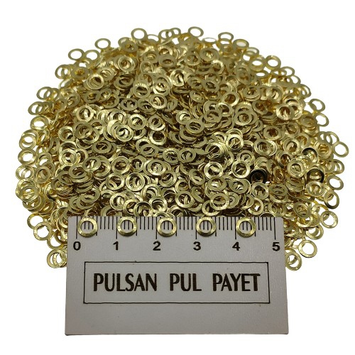 Metal Pirinç Pul Model 205 5x5 mm Altın