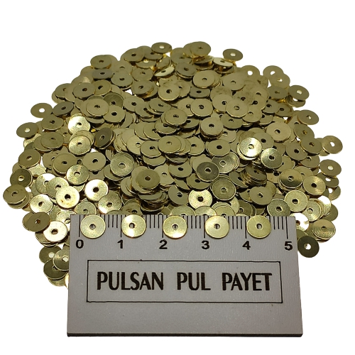 Metal Pirinç Pul Model 206 6x6 mm Altın