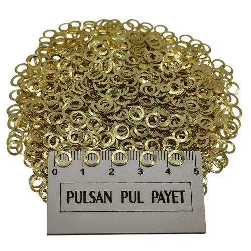 Metal Pirinç Pul Model 208 6x6 mm Altın