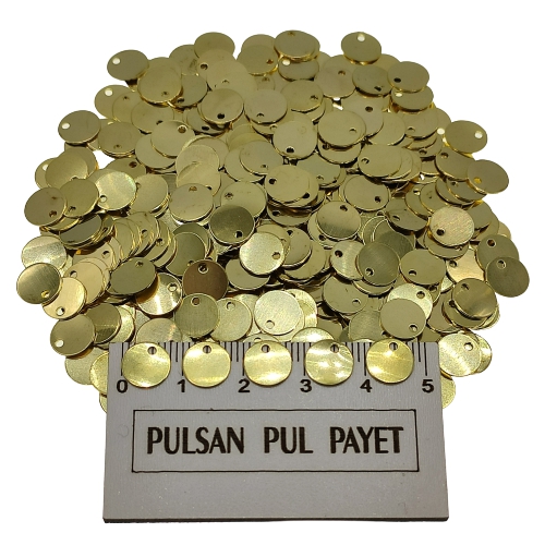 Metal Pirinç Pul Model 211 8x8 mm Altın