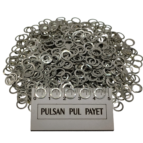 Metal Pirinç Pul Model 212 8x8 mm Nikel