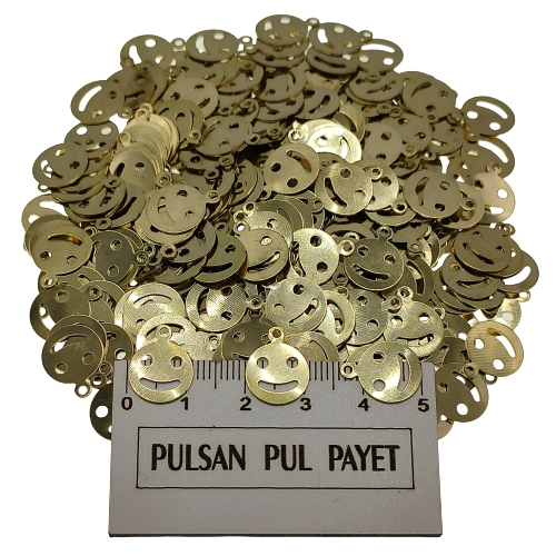 Metal Pirinç Pul Model 221 12x14 mm Altın