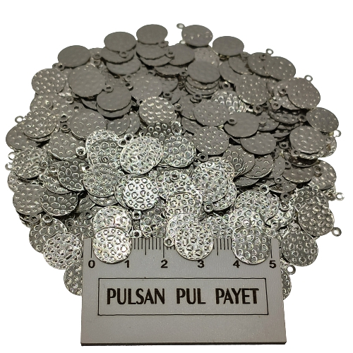 Metal Pirinç Pul Model 224 12x14 mm Nikel