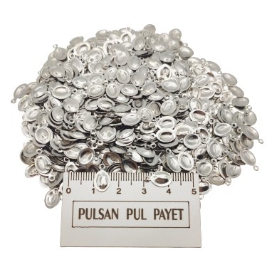 Metal Pirinç Pul Model 249 6x12 mm Nikel