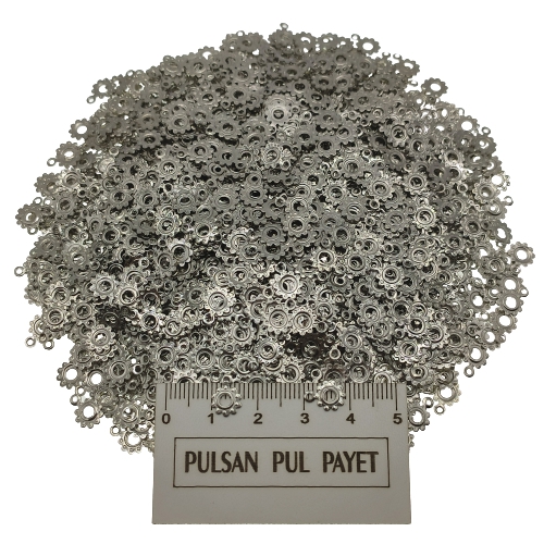 Metal Pirinç Pul Model 257 7x10 mm Nikel