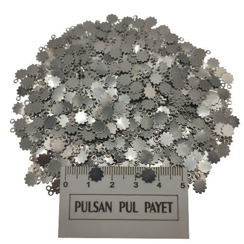 Metal Pirinç Pul Model 259 7x10 mm Nikel