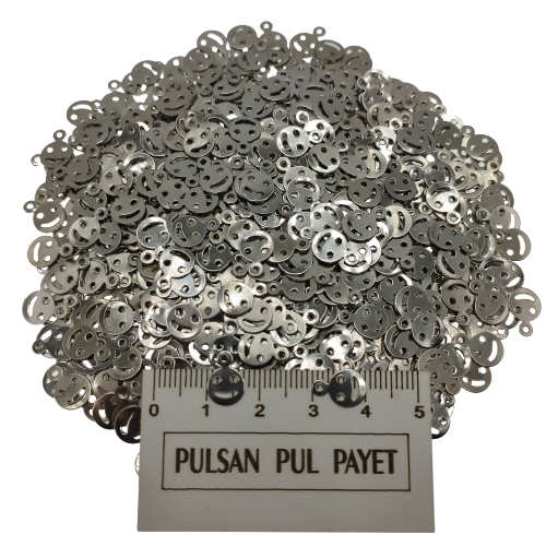 Metal Pirinç Pul Model 261 7x10 mm Nikel