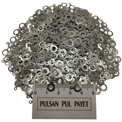 Metal Pirinç Pul Model 262 7x10 mm Nikel