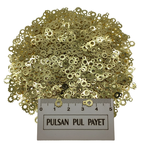 Metal Pirinç Pul Model 264 5x7 mm Altın