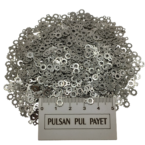 Metal Pirinç Pul Model 264 5x7 mm Nikel