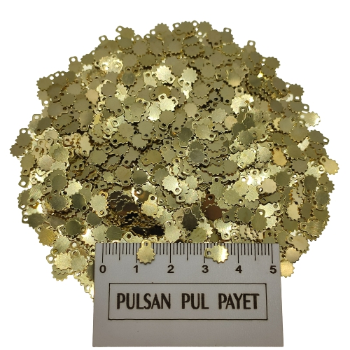 Metal Pirinç Pul Model 265 5x7 mm Altın