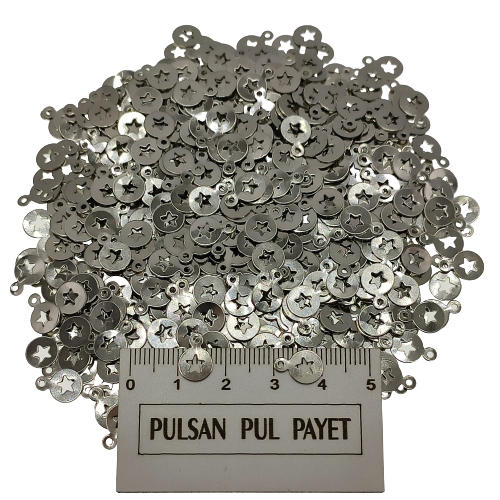 Metal Pirinç Pul Model 274 7x10 mm Nikel