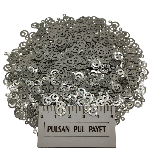 Metal Pirinç Pul Model 275 7x10 mm Nikel