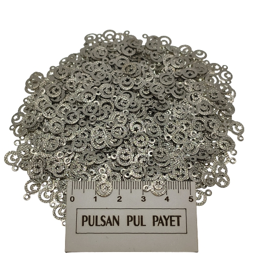 Metal Pirinç Pul Model 276 7x10 mm Nikel