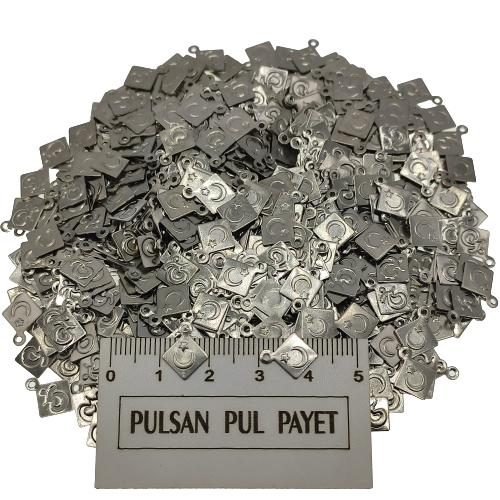 Metal Pirinç Pul Model 285 10x12 mm Nikel