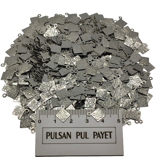 Metal Pirinç Pul Model 286 10x12 mm Nikel