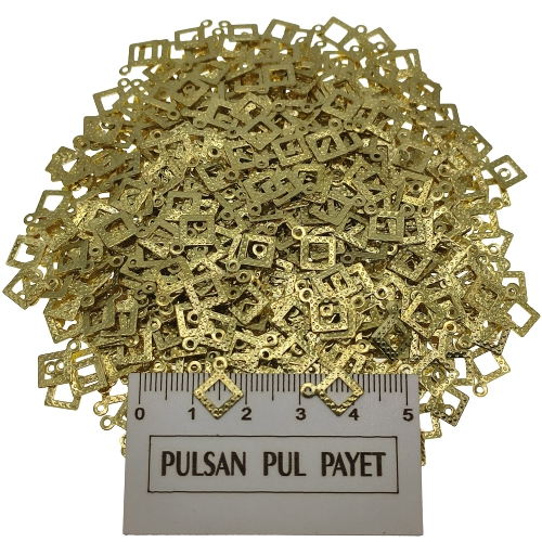 Metal Pirinç Pul Model 290 10x12 mm Altın