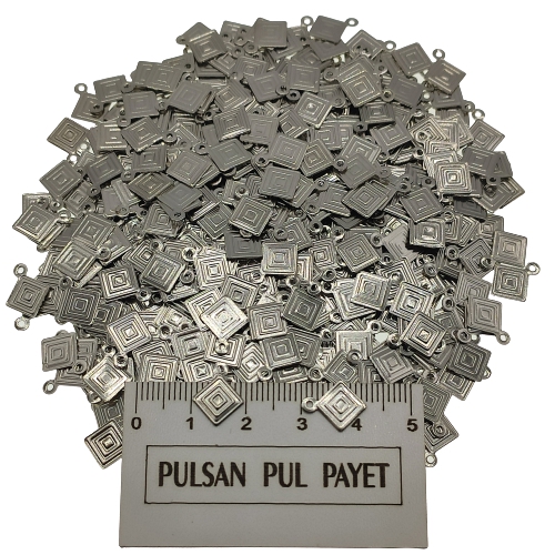 Metal Pirinç Pul Model 291 10x12 mm Nikel