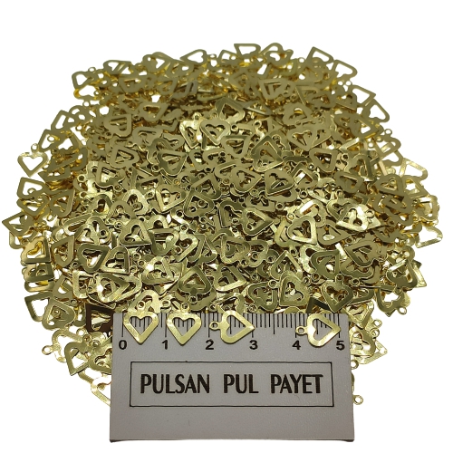 Metal Pirinç Pul Model 309 8x10 mm Altın