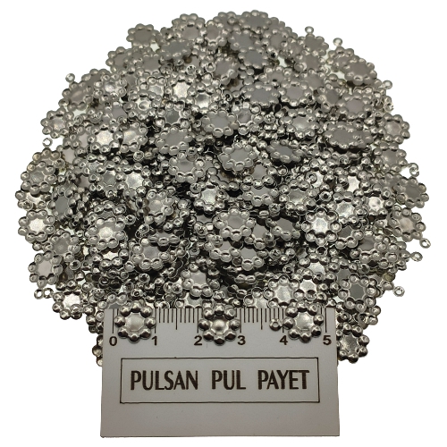 Metal Pirinç Pul Model 317 12x14 mm Nikel