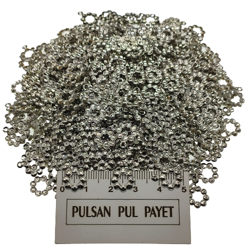 Metal Pirinç Pul Model 318 12x14 mm Nikel