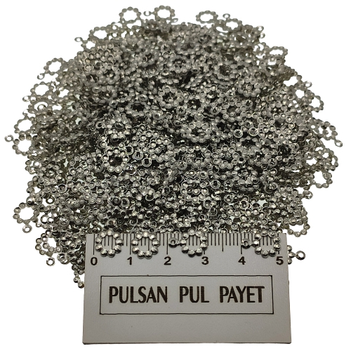 Metal Pirinç Pul Model 323 8x10 mm Nikel