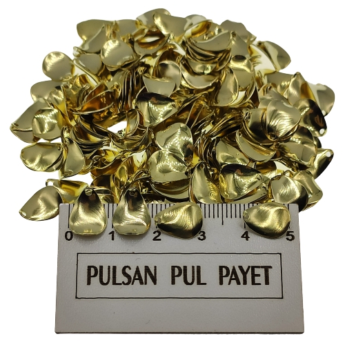 Metal Pirinç Pul Model 327 8x10 mm Altın