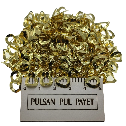 Metal Pirinç Pul Model 328 8x10 mm Altın