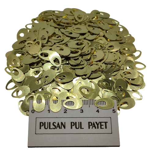 Metal Pirinç Pul Model 330 8x10 mm Altın